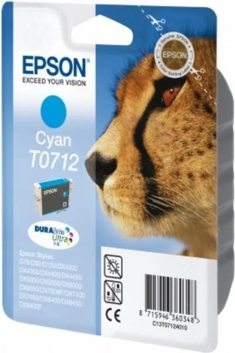 Epson T0712 Cyaan Inktcartridge - 5,5ml