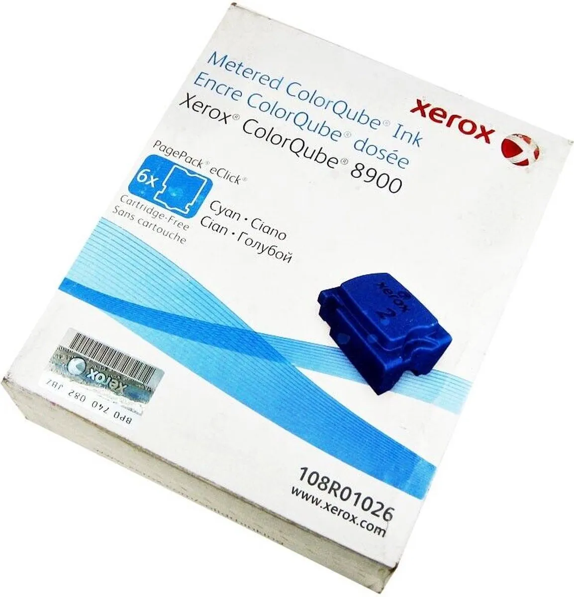 Xerox 108R01026 Inktstick Cyaan - 6 Stuks - 16.900 Pagina's