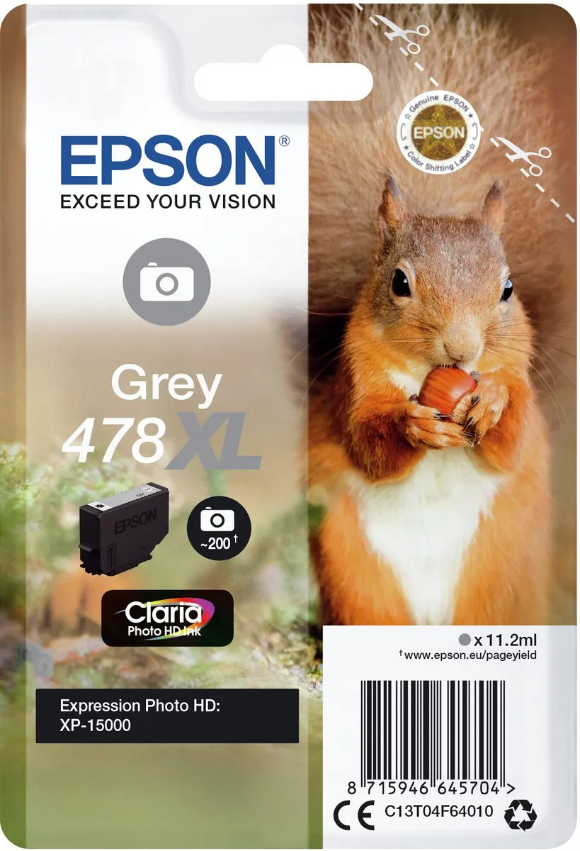 Epson Claria Photo HD Ink C13T04F64020 Grijs