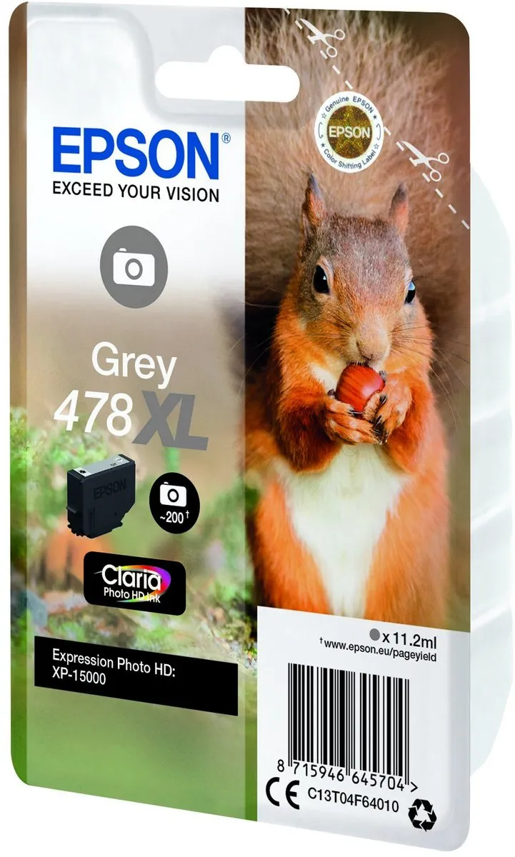 Epson Claria Photo HD Ink C13T04F64020 Grijs - 200 pagina's