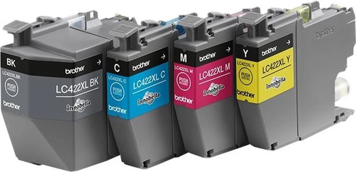 Brother LC422XLVALDR Inktcartridge - 4 Stuks (XL) Zwart/Cyaan/Magenta/Geel