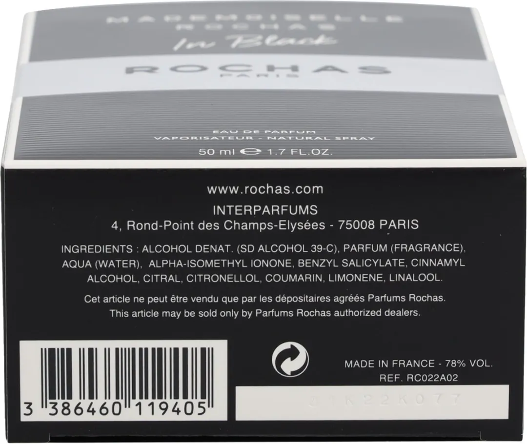 Rochas Mademoiselle Rochas In Black Eau de Parfum 50ml
