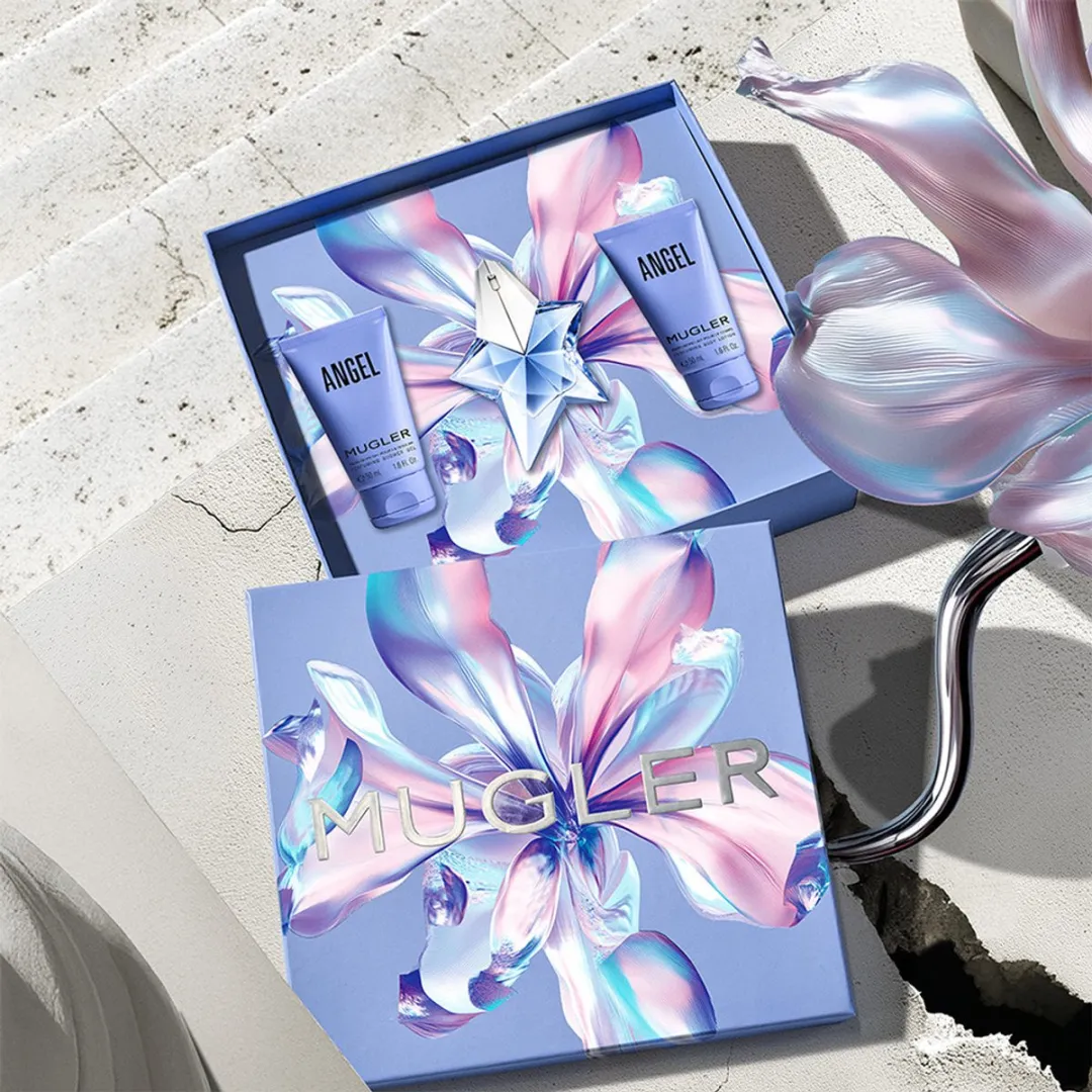 Thierry Mugler Angel Geschenkset - 25ml Parfum + 50ml Bodylotion + Douchegel