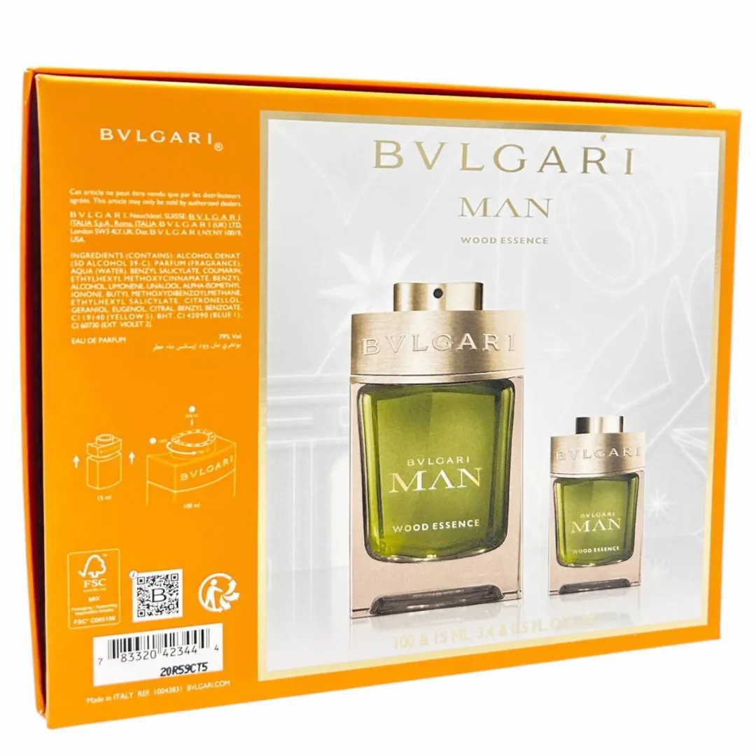 Bvlgari Man Wood Essence Giftset - 100ml Eau de Parfum