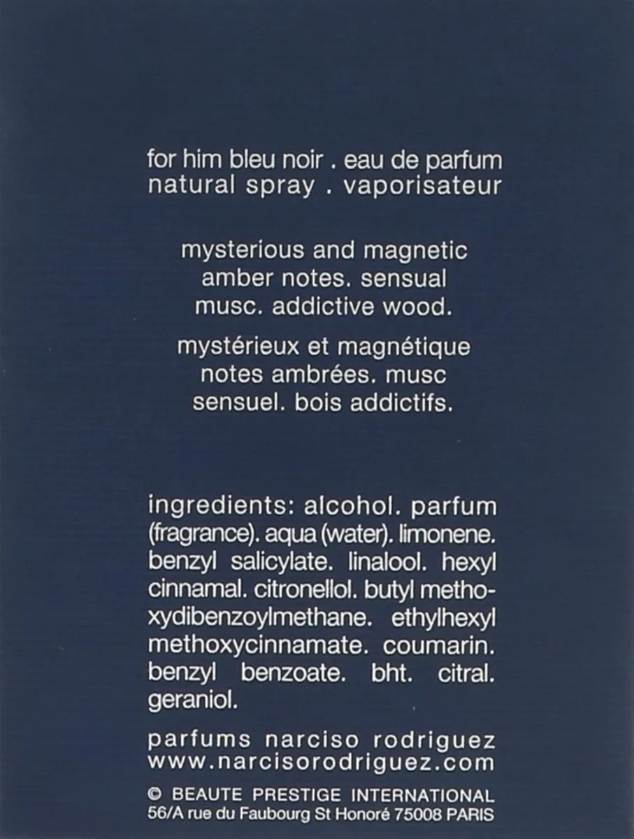 Narciso Rodriguez For Him Bleu Noir Herenparfum - 50ml