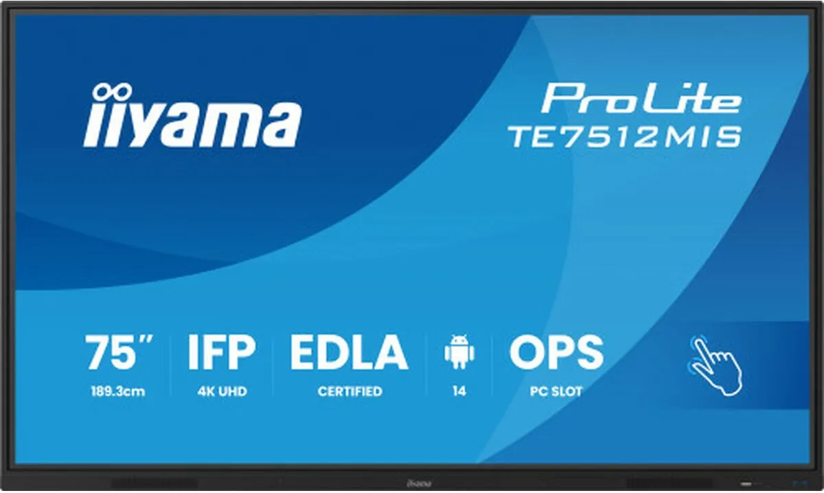 iiyama TE7512MIS-B4AG Touchscreen Monitor 4K 65" - Zwart