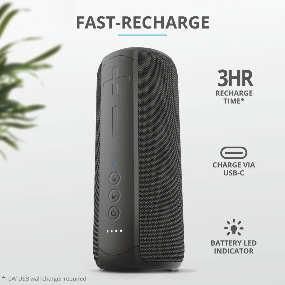 Trust Caro Max Powerful Bluetooth Speaker 20W - Zwart