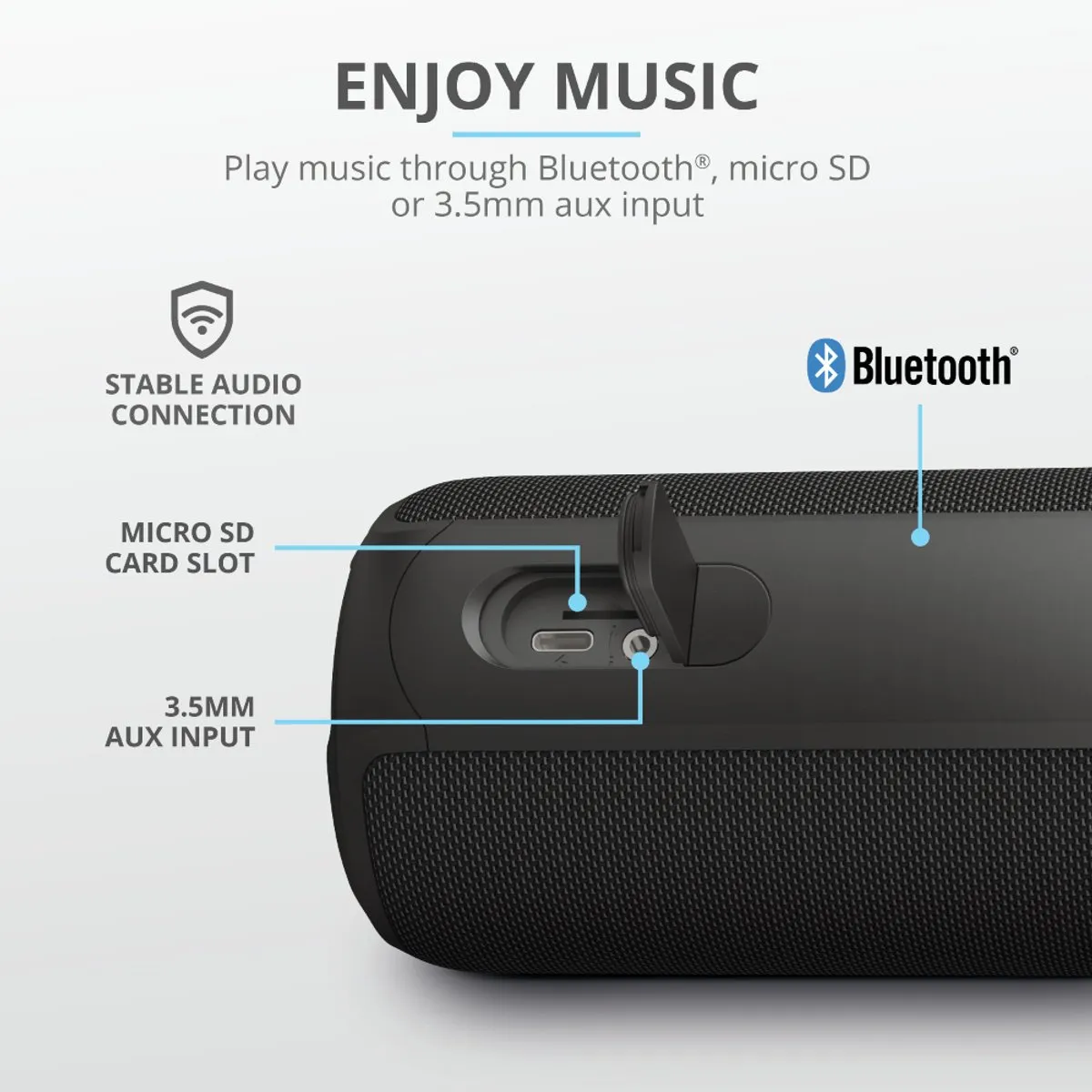 Trust Caro Max Powerful Bluetooth Speaker 20W - Zwart