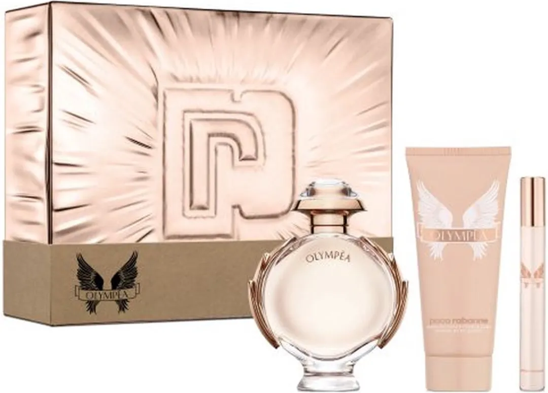 Paco Rabanne Olympea Set - 190ml (80ml Parfum + 100ml Bodylotion + 10ml Tasspray)