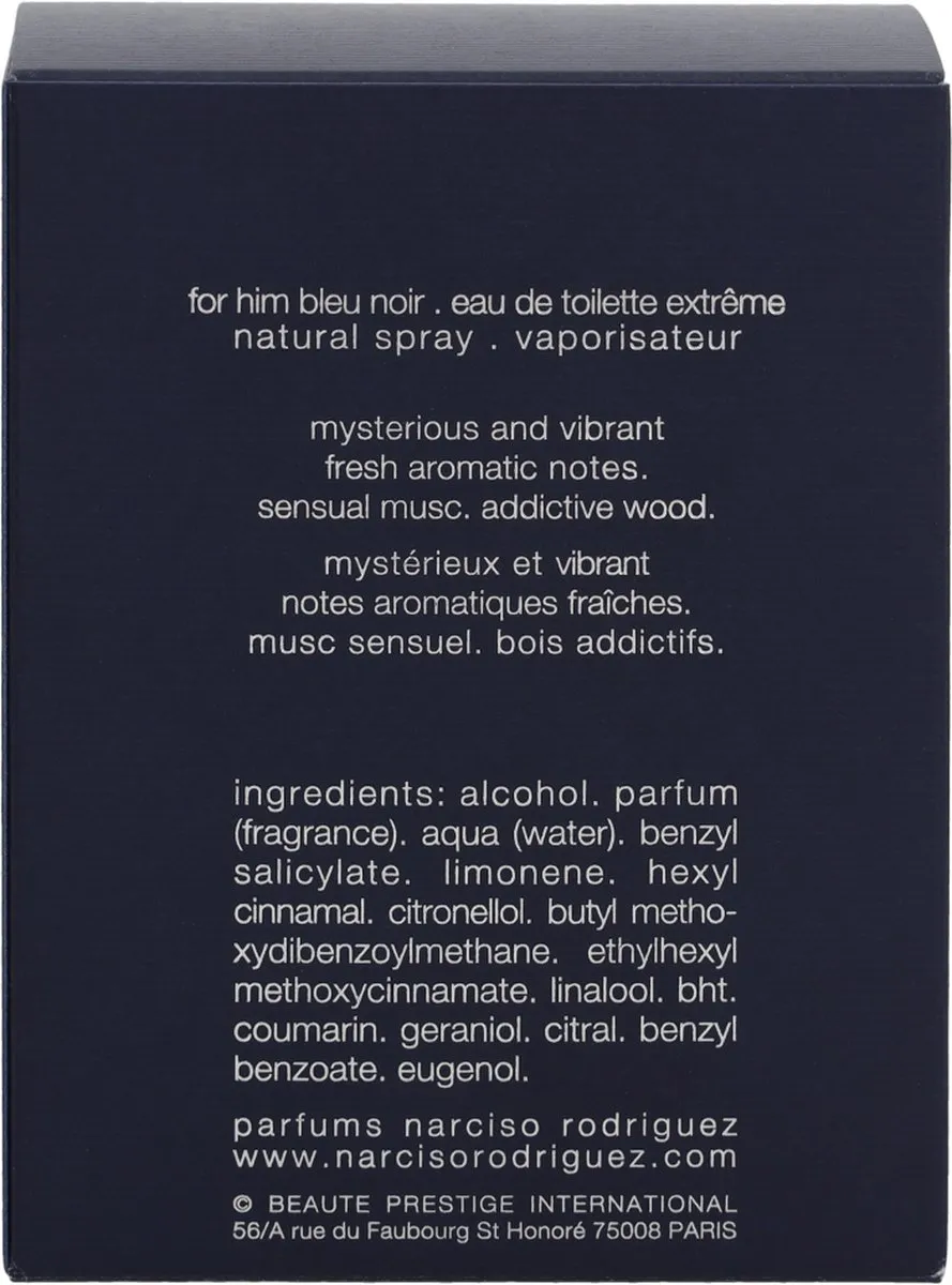 Narciso Rodriguez Blue Noir Extreme Herenparfum 50ml - afbeelding 6 van 6