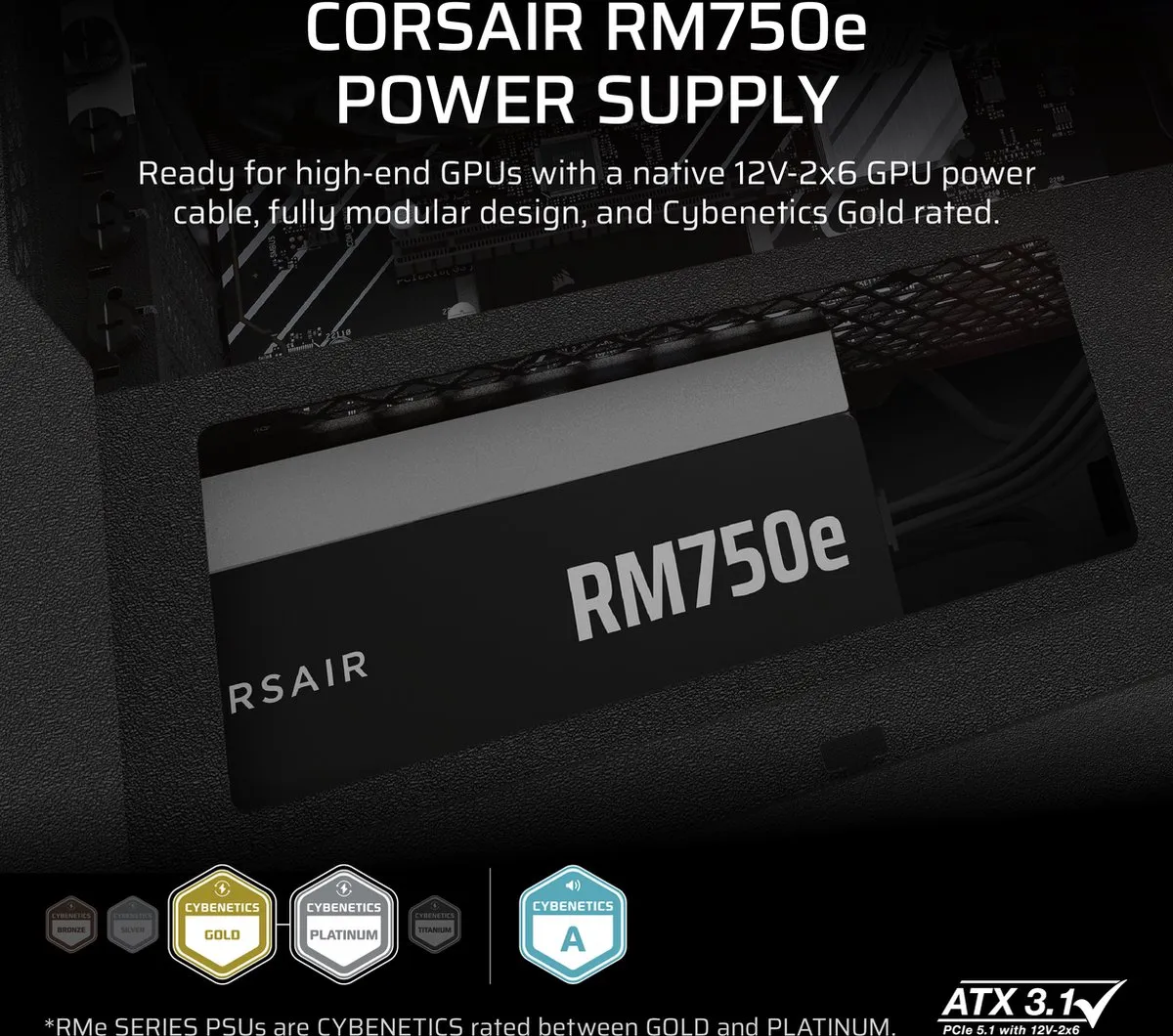 Corsair RM750e 750W Modulaire Voeding - Zwart