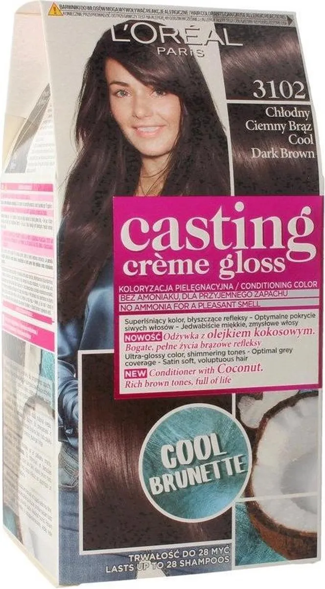 L'Oréal Paris Casting Crème Gloss 3102 Koud Donker Bruin