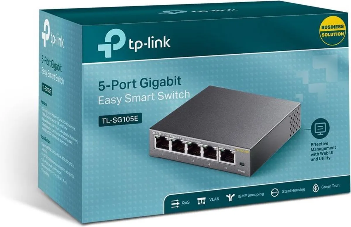 TP-Link TL-SG105E Smart Switch 5 Poorten - Zwart - afbeelding 6 van 6