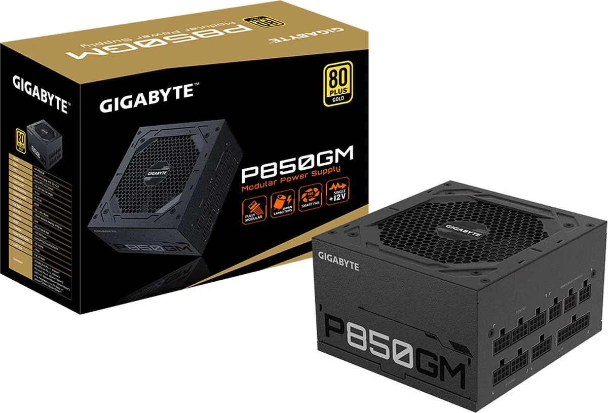 Gigabyte GP-P850GM PC-netvoeding 850W - 80 Plus Gold