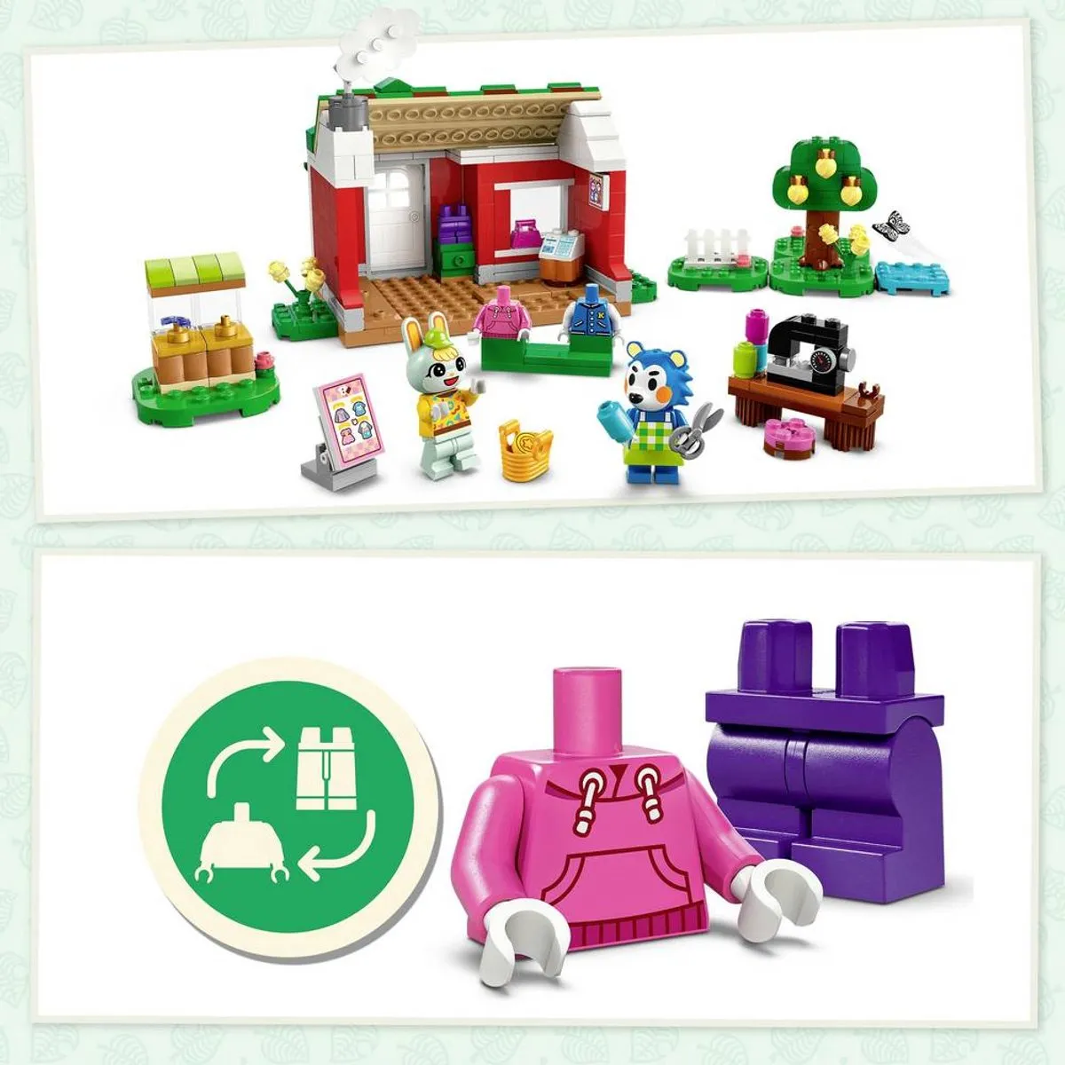LEGO Animal Crossing Kleermakerij van de zusjes Able 77055 - 322 Stukken