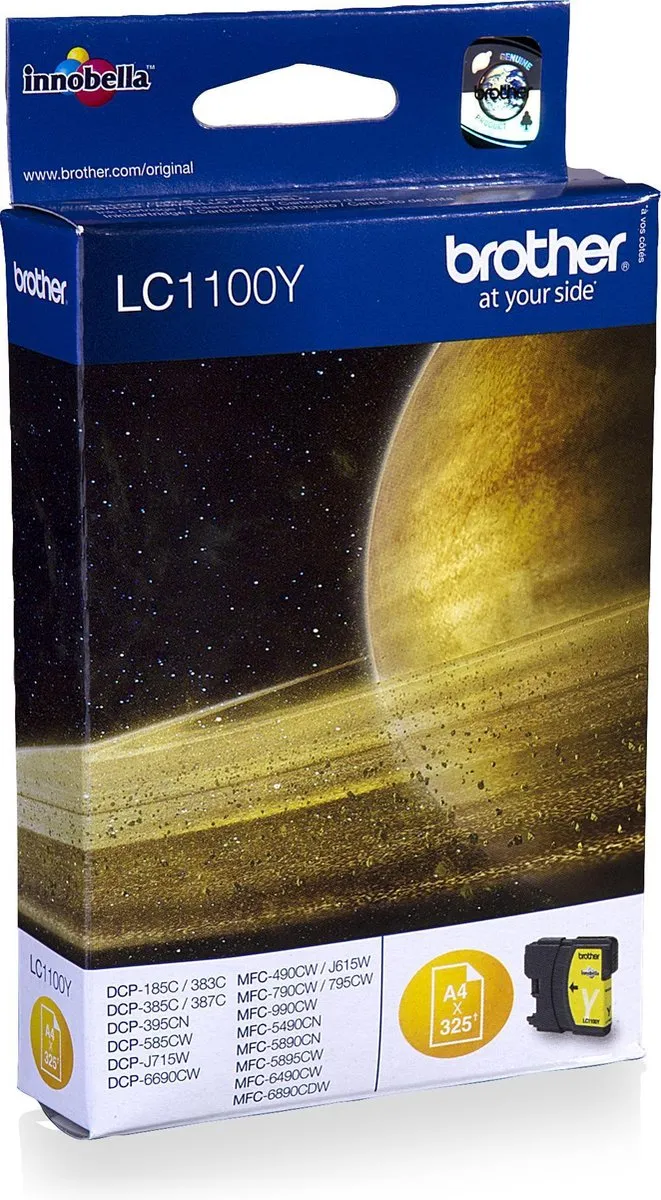 Brother LC-1100Y Inktcartridge Geel