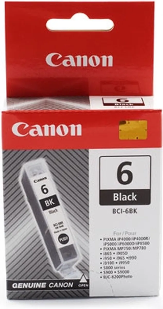 Canon BCI-6 Zwart Inktcartridge - 210 Pagina's