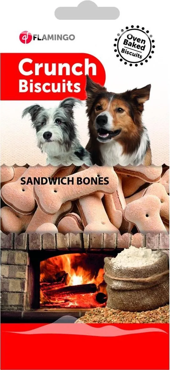 Flamingo Hondensnack Crunch Sandwich Been 500g