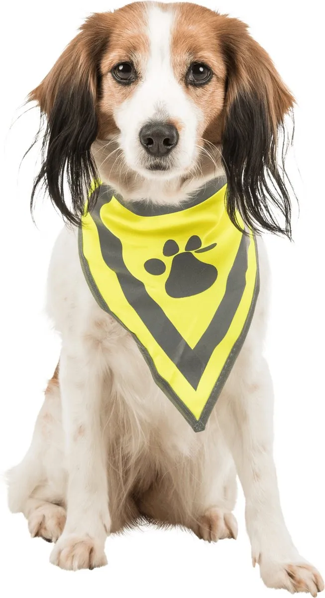 Trixie Reflecterende Bandana Geel - L-XL 43-60cm - afbeelding 3 van 6