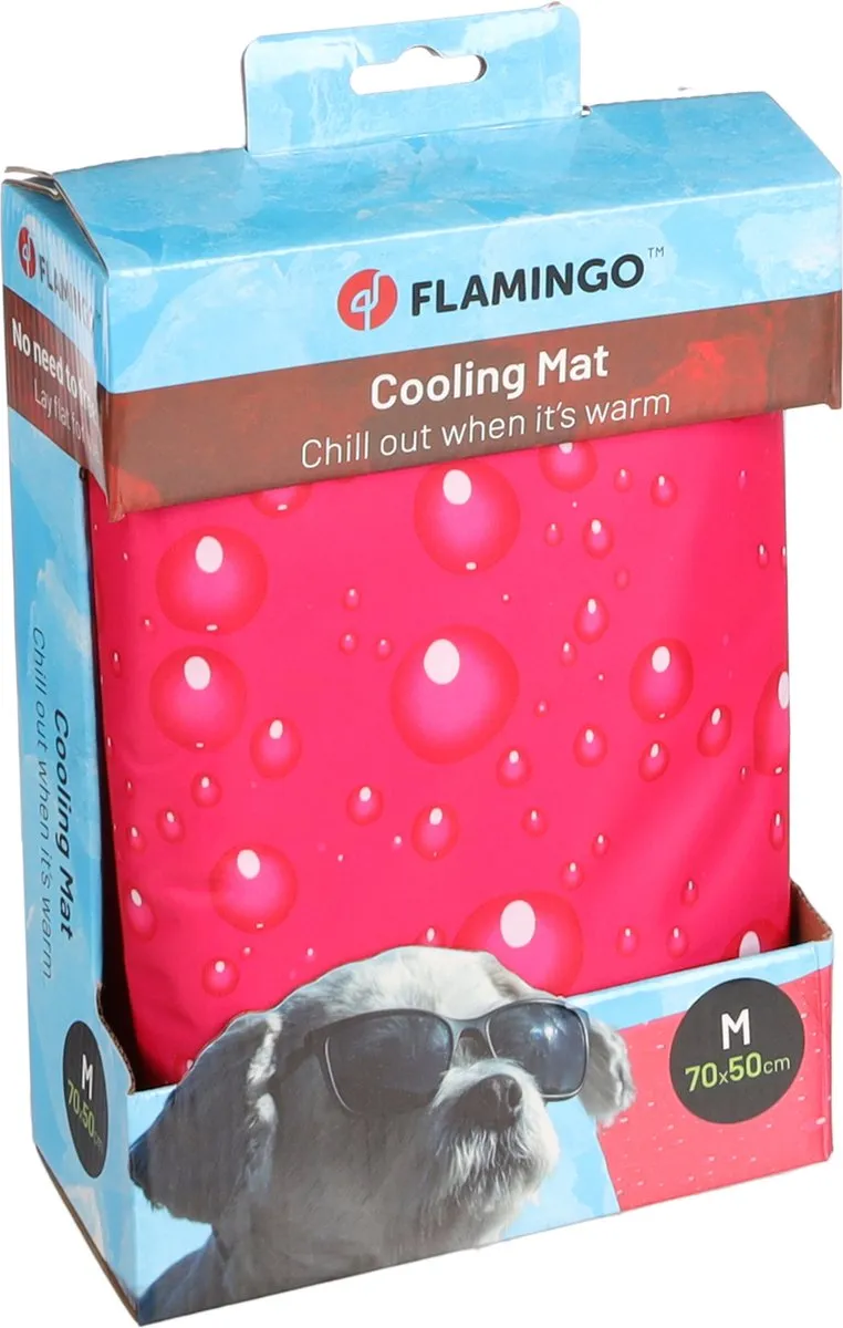 Flamingo Fresk Drop Koelmat - 70x50cm - Roze