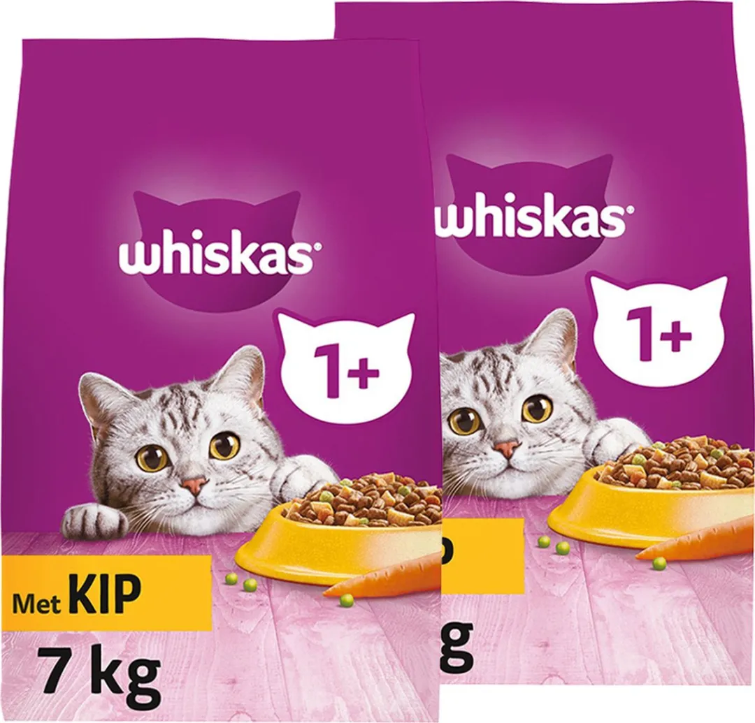 Whiskas 1+ Kattenbrokken Kip