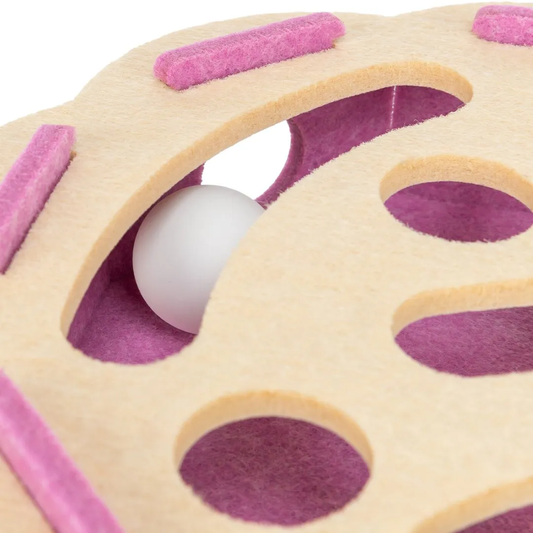 Trixie Hole'n'Roll Bloem Vilt - Roze/Beige
