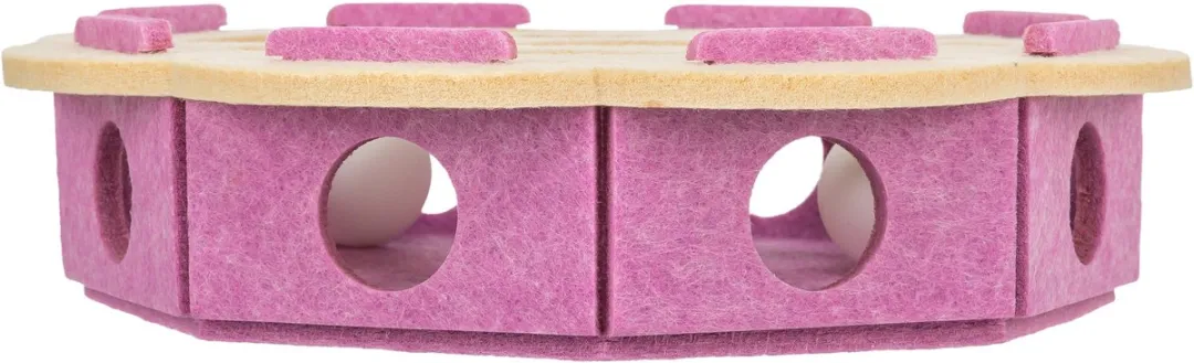 Trixie Hole'n'Roll Bloem Vilt - Roze/Beige