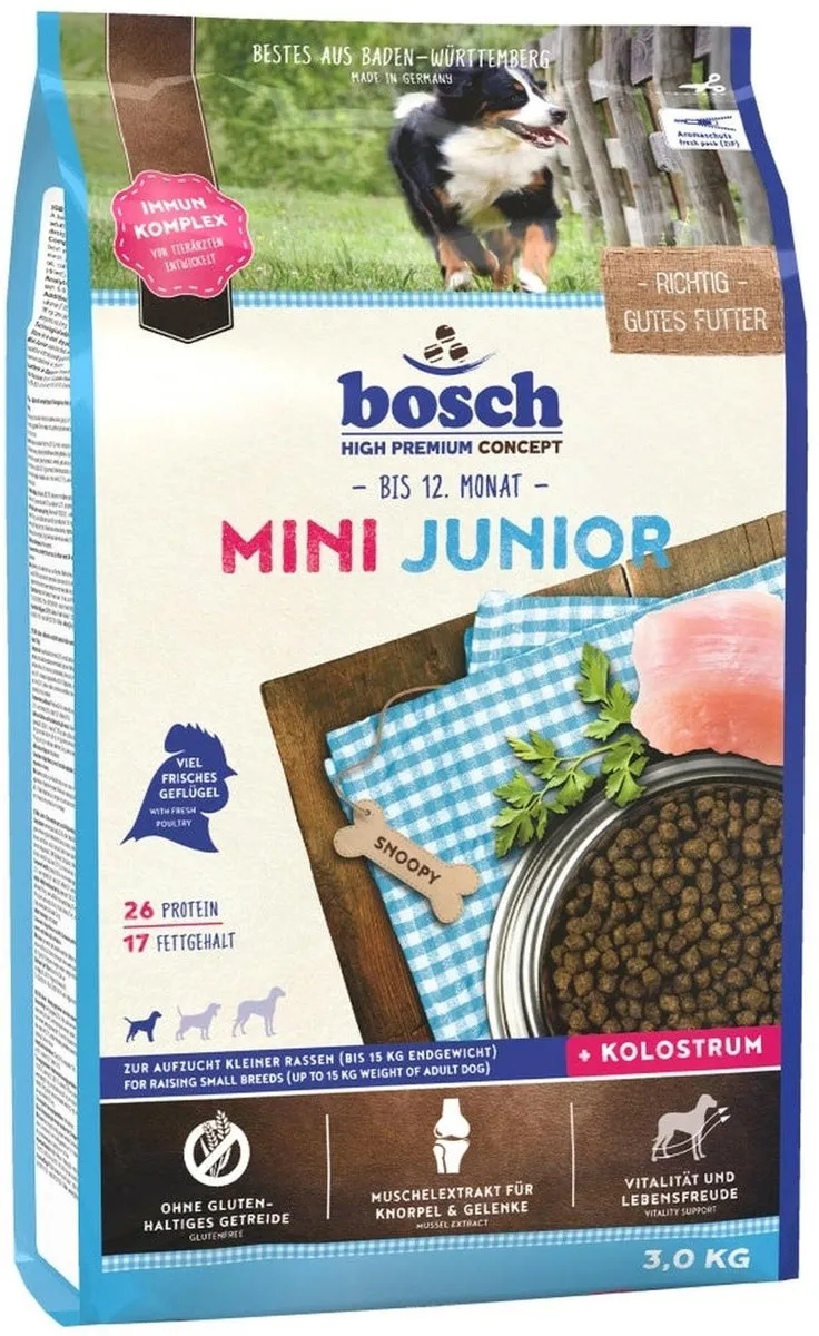 Bosch Mini Junior Puppy/Junior Hondenvoer 3kg
