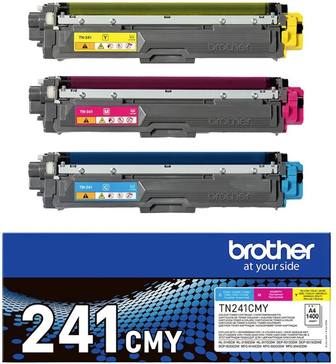 Brother TN-241CMY Toner - Cyaan/Magenta/Geel - 2500 pagina's
