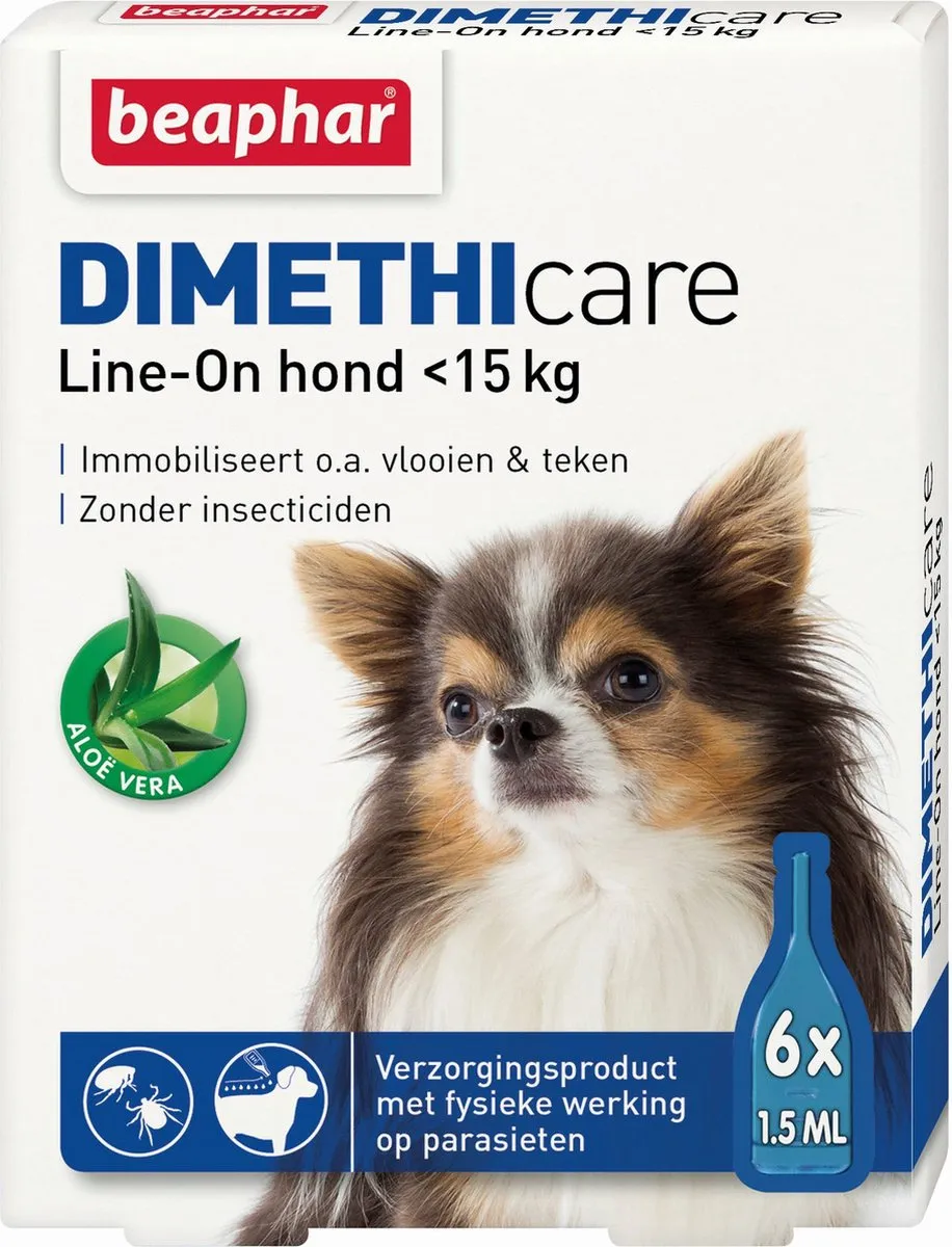 Beaphar Dimethicare Line-On Hond 6g - Anti vlooien/teken