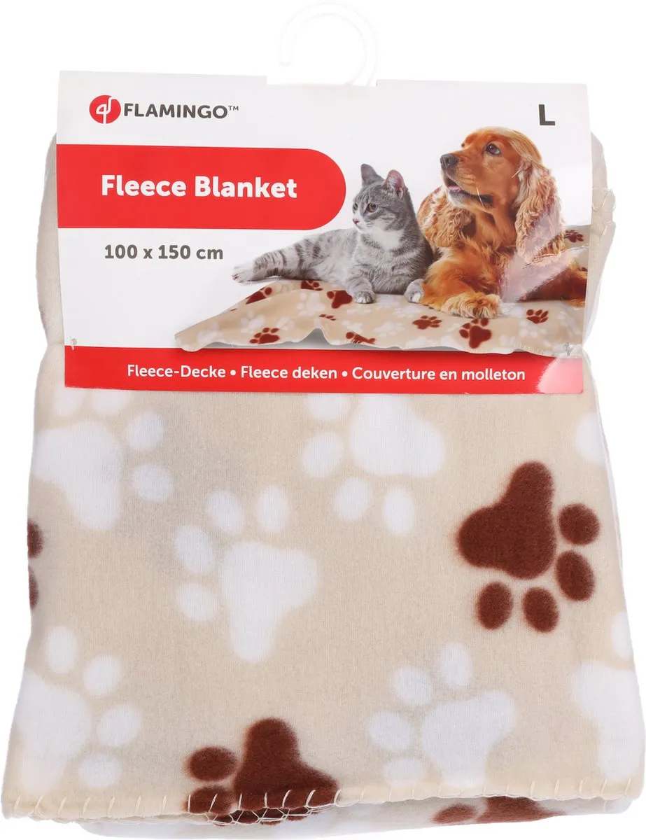 Flamingo Esma Fleece Deken - Beige - 100x150cm