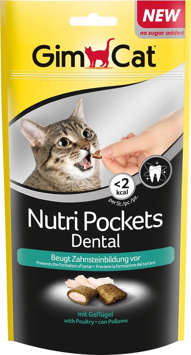 GimCat Nutri Pockets Kattensnacks - 150g - Eend/Rund/Kalkoen