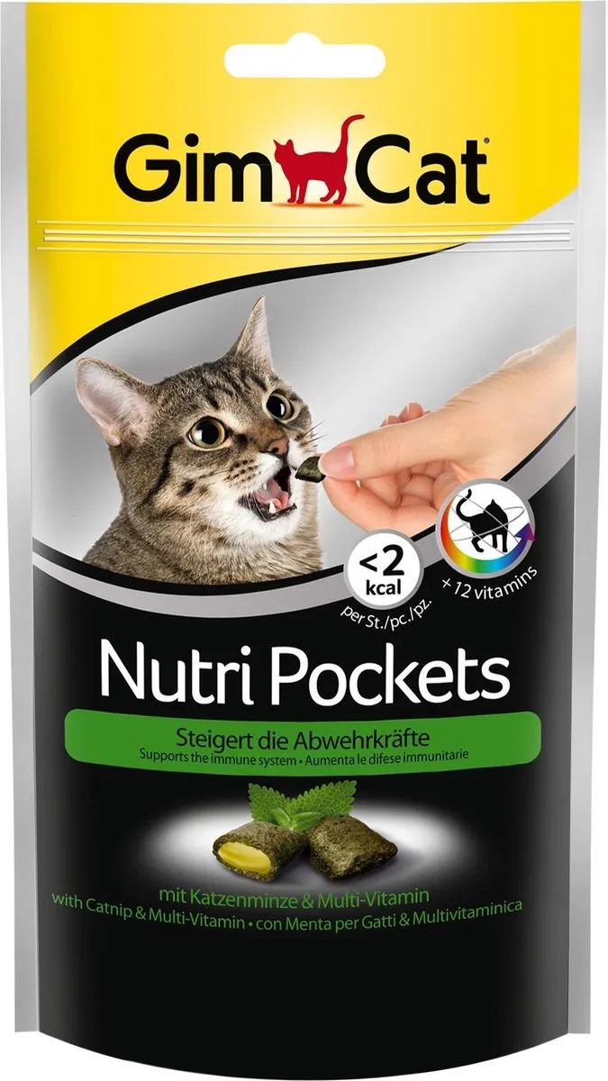 GimCat Nutri Pockets Kattensnacks - 150g - Eend/Rund/Kalkoen