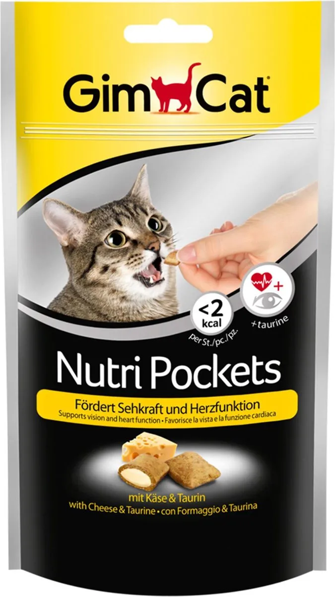 GimCat Nutri Pockets Kattensnacks - 150g - Eend/Rund/Kalkoen