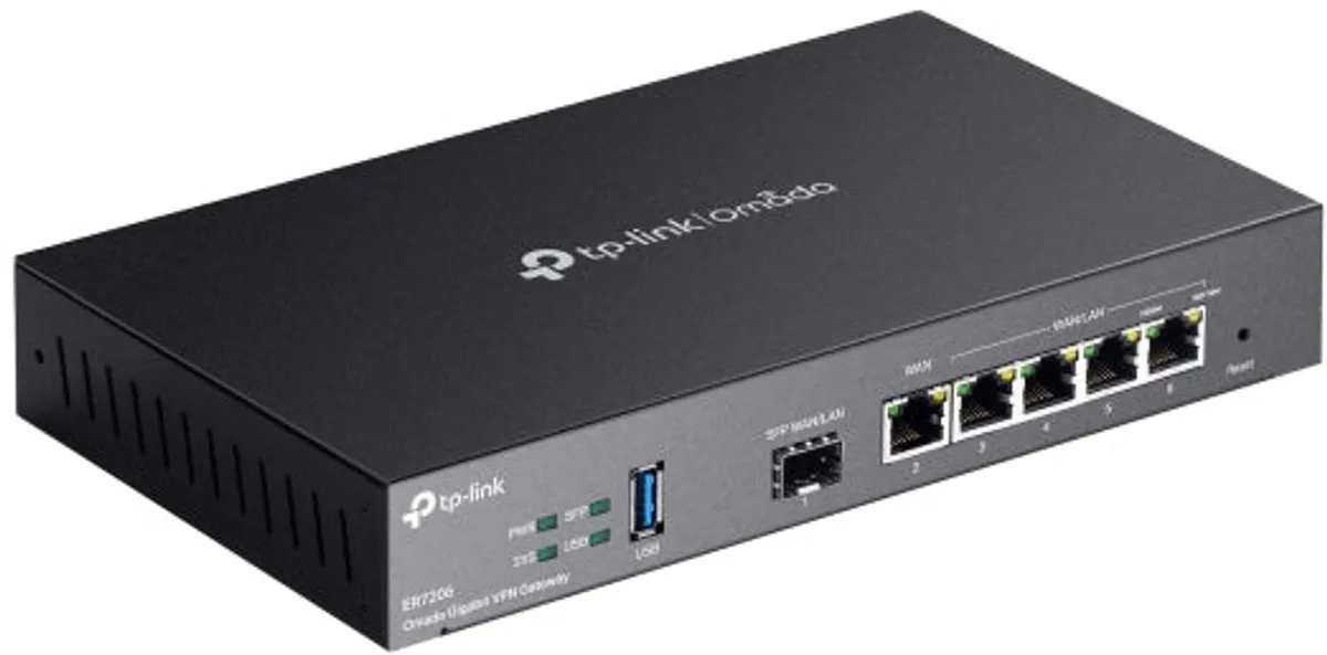 TP-Link TL-ER7206 VPN Router - 4x WAN 4x 10G LAN - Zwart