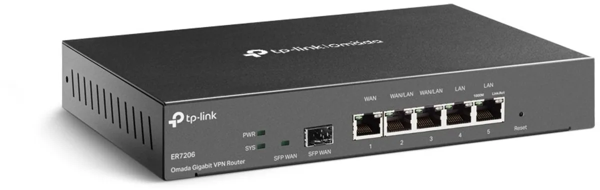 TP-Link TL-ER7206 VPN Router - 4x WAN 4x 10G LAN - Zwart