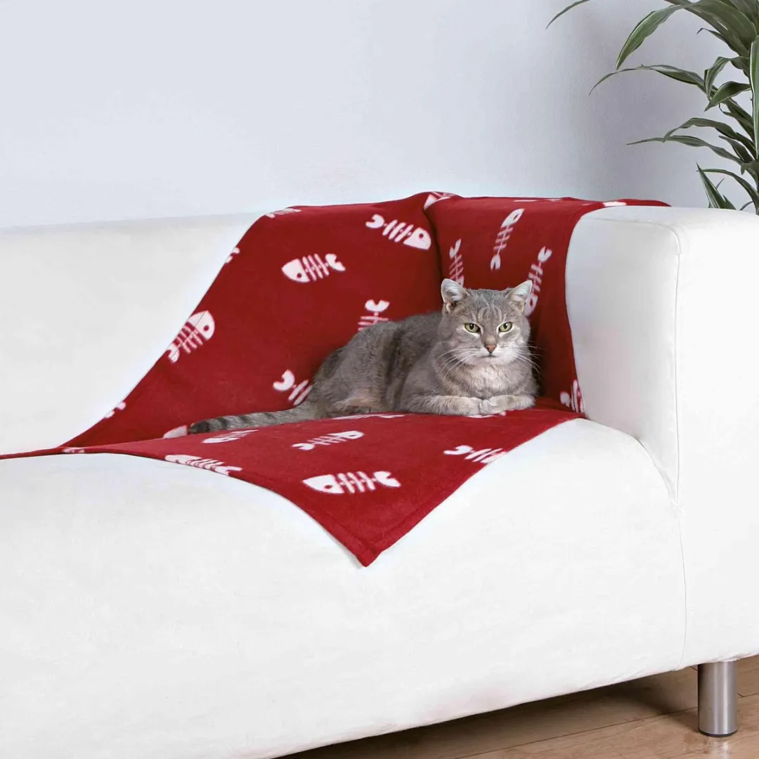 Trixie Beany Fleece Hondendeken - Bordeaux - afbeelding 2 van 3