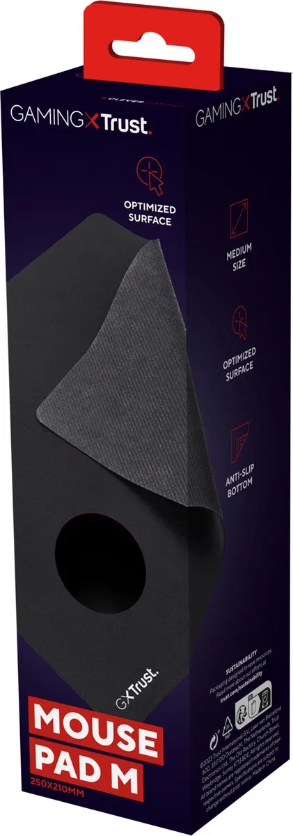 Trust GXT 752 Gaming Muismat 25x21cm - Zwart