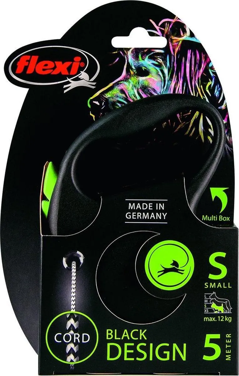 Flexi Rollijn Black Design Cord - Groen - One Size - afbeelding 6 van 6