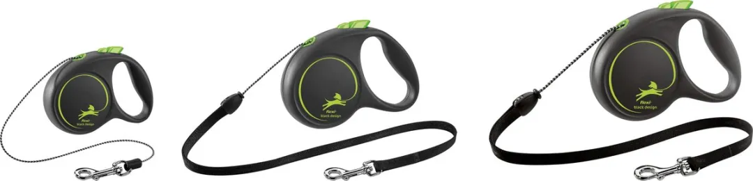 Flexi Rollijn Black Design Cord - Groen - One Size