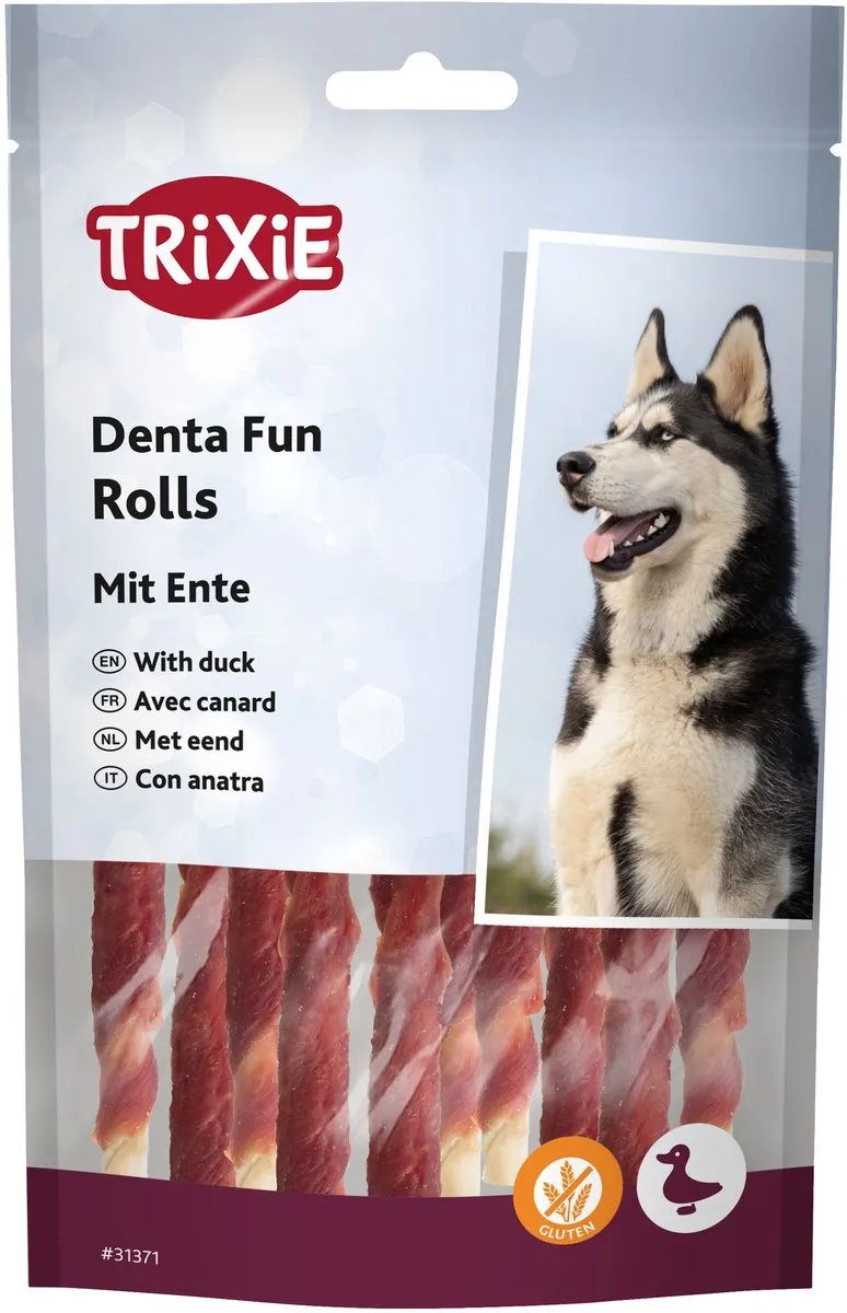 Trixie Denta Fun Duck Chewing Rolls 60 Stuks