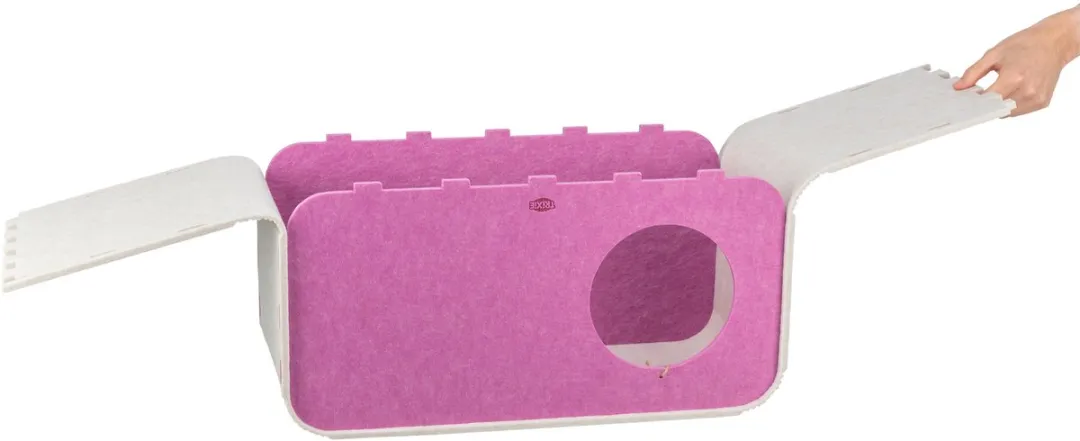 Trixie Speelbox Merle Vilt - Roze - 58x27x29cm - afbeelding 6 van 6