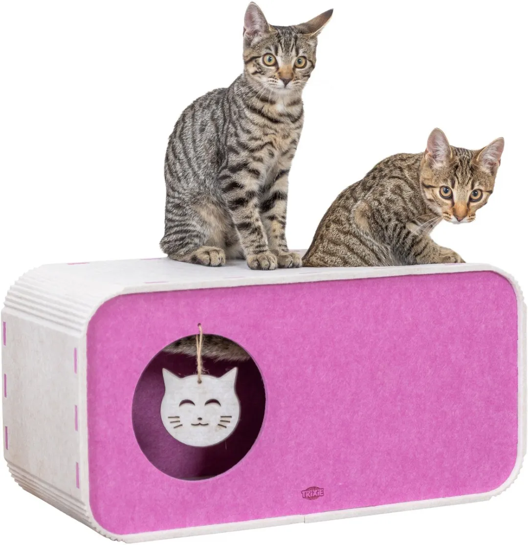 Trixie Speelbox Merle Vilt - Roze - 58x27x29cm