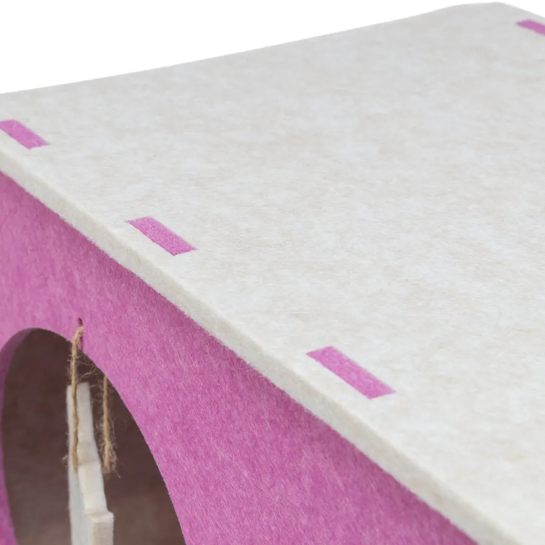 Trixie Speelbox Merle Vilt - Roze - 58x27x29cm