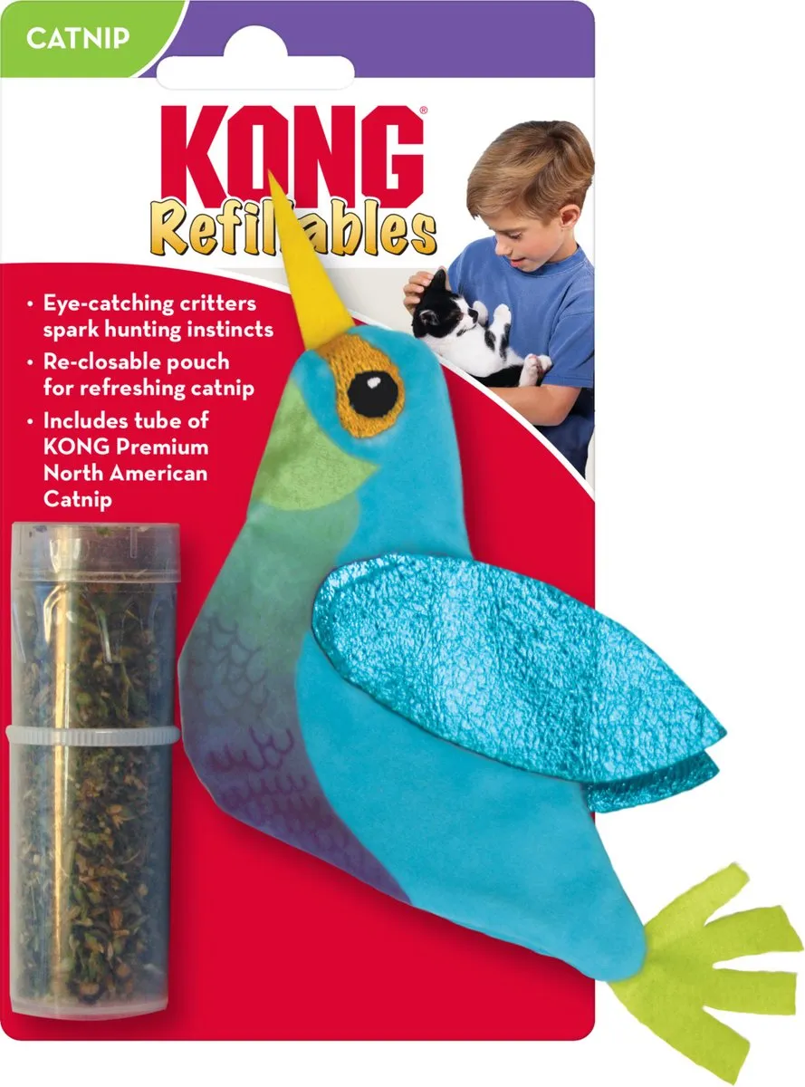KONG Refillables Hummingbird Hervulbaar Kattenkruid - 10x12.5cm