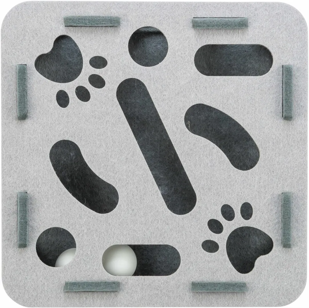 Trixie Hole'n'Roll Box - Vilt Grijs 30x30x7,5cm