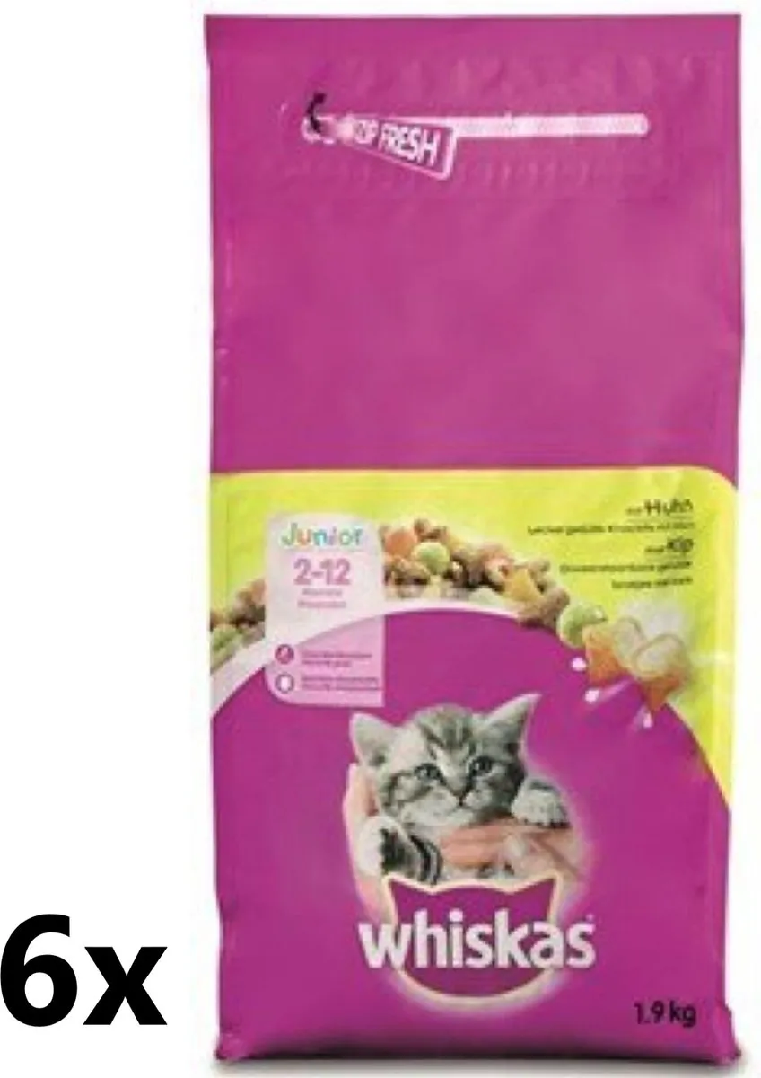 Whiskas Junior Kattenvoer Kip