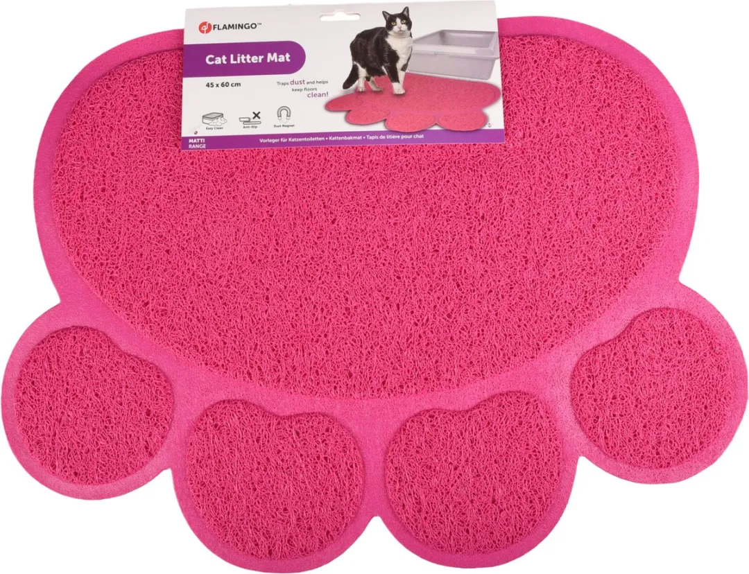 Flamingo Matti Pitou Kattenbakmat - 45x60cm - Fuchsia