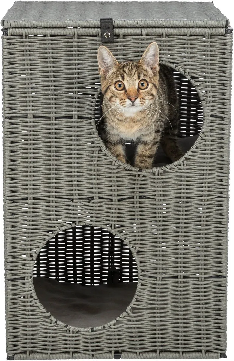 Trixie Amalia Hoekige Kattenmand - 37x35x57cm - Grijs - afbeelding 6 van 6