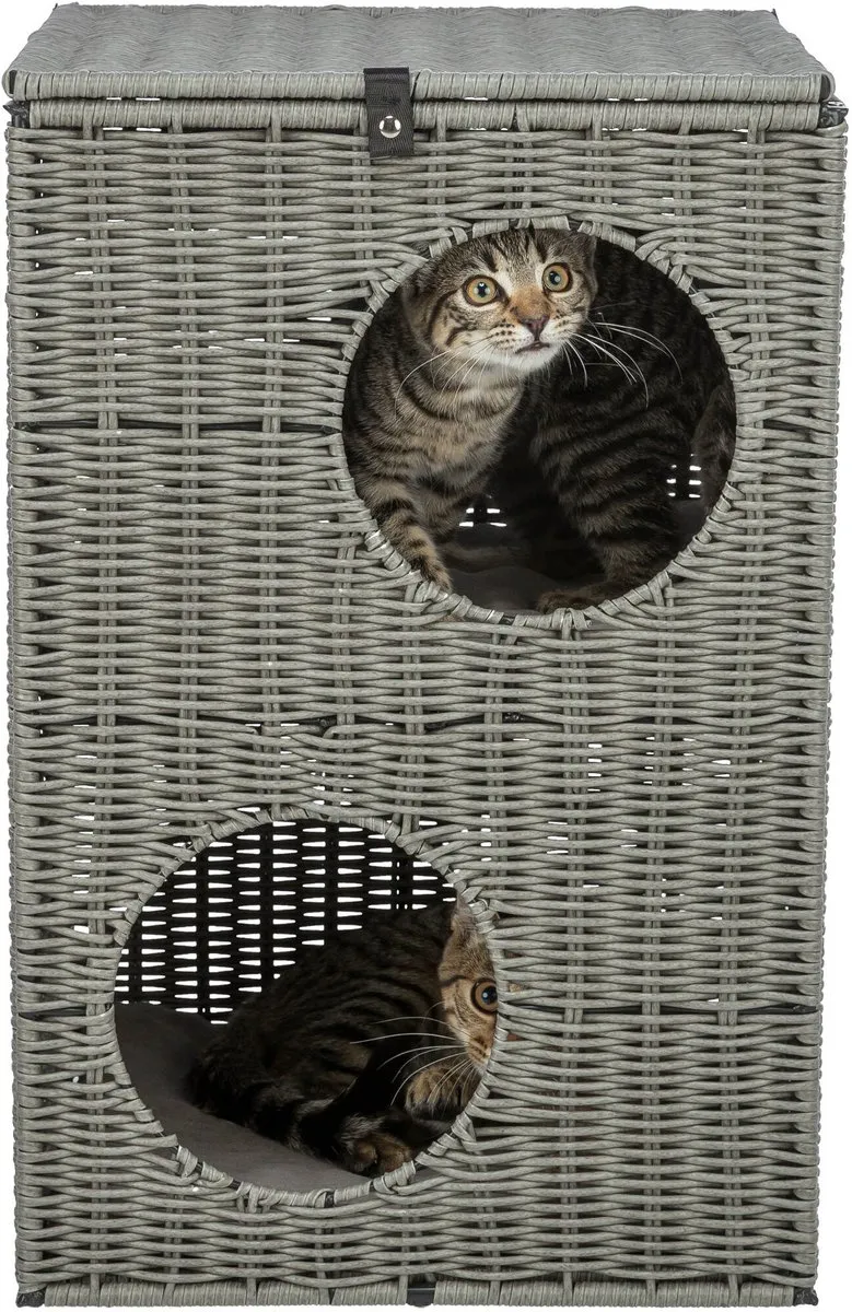 Trixie Amalia Hoekige Kattenmand - 37x35x57cm - Grijs